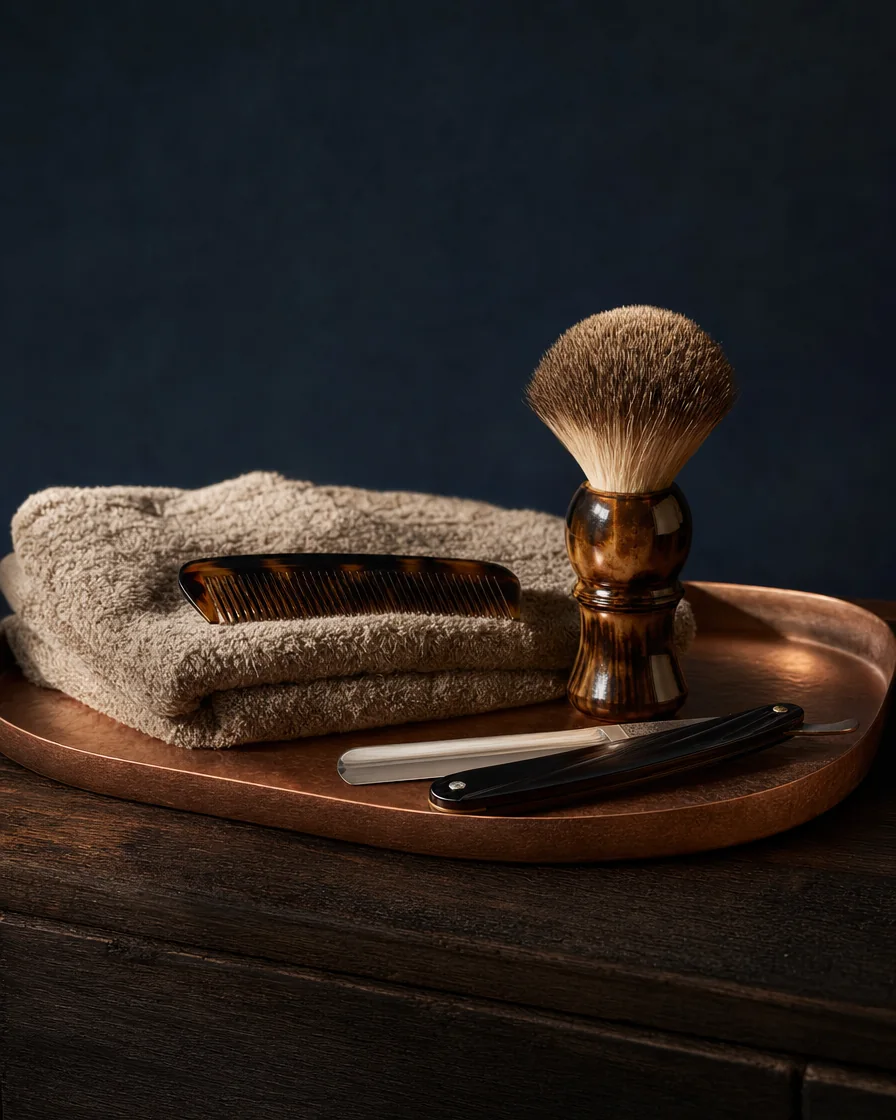 A considered detail at Duke & Crown Barber Co.